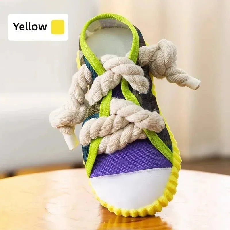 Dog Toys Pet Cotton Rope Slippers Sound Making Toys Dog Teeth Grinding Cleaning Teeth Built-in BB Airbag Round Ball Bell Various