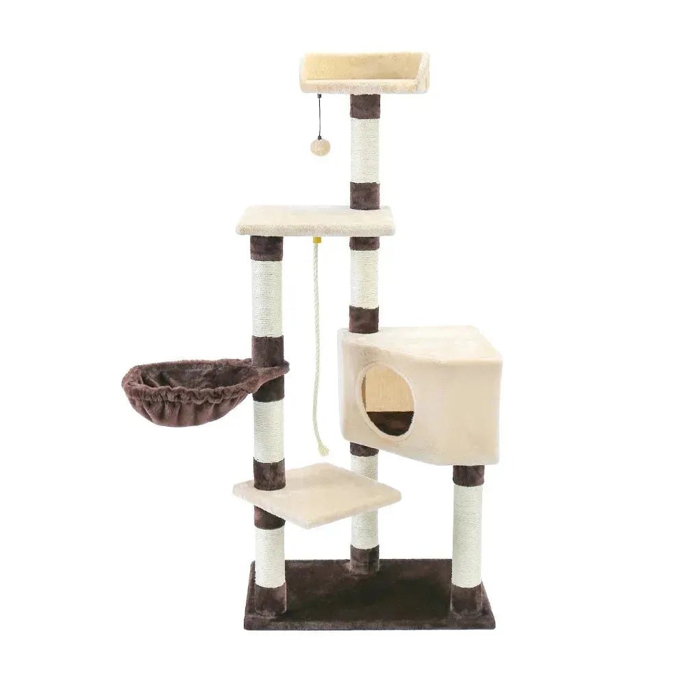 Cat Tree Cat Tower with Scratching Posts and Plush Condo Cat Furniture for Small Spaces Multi-Level Stand House Activity Tower