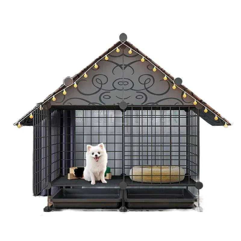 Simple Iron Living Room Dog Houses Indoor Balcony Pomeranian Teddy Dog Kennel Pet Fences Creative Home Puppy Courtyard Pet Cage