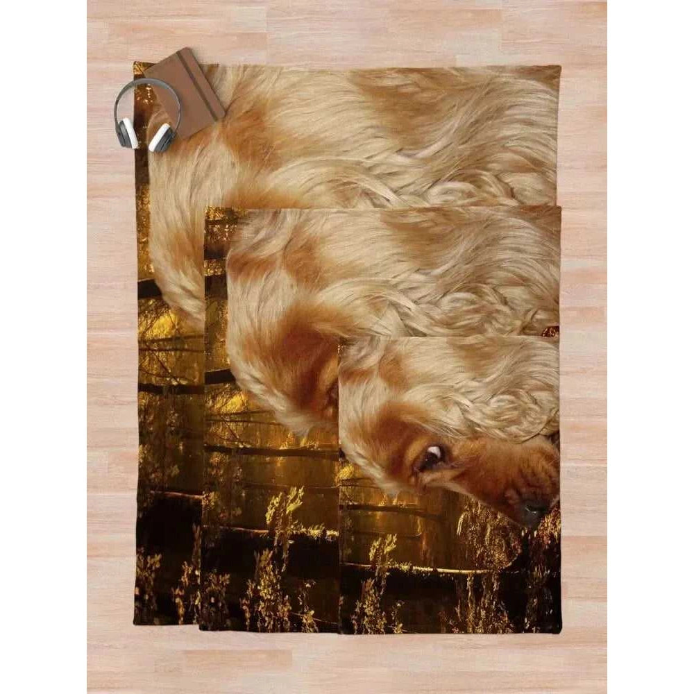 Dog English Cocker Spaniel Throw Blanket Quilt Blanket Hair Blanket