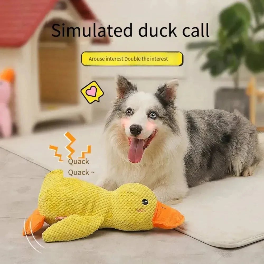 Dog Toy Stomping Duck Bite Resistant Grinding Teeth Cleaning Large Dog Interactive Entertainment Puppy Boredom Pet Plush Toy