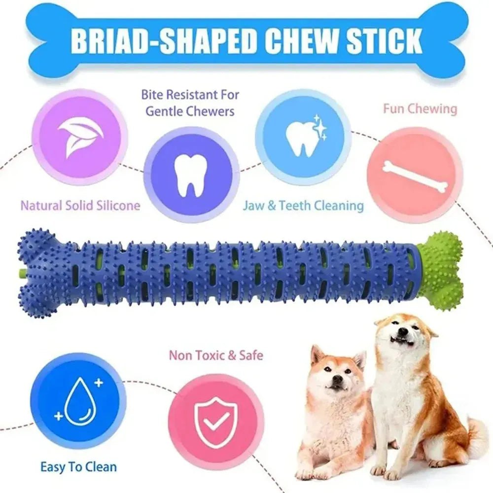 Dog Tooth Grinding Stick Food Grade Cleaning Massager Rubber Tooth Brush Chewing Toy Teeth Cleaning Pet with Slight Bite Force