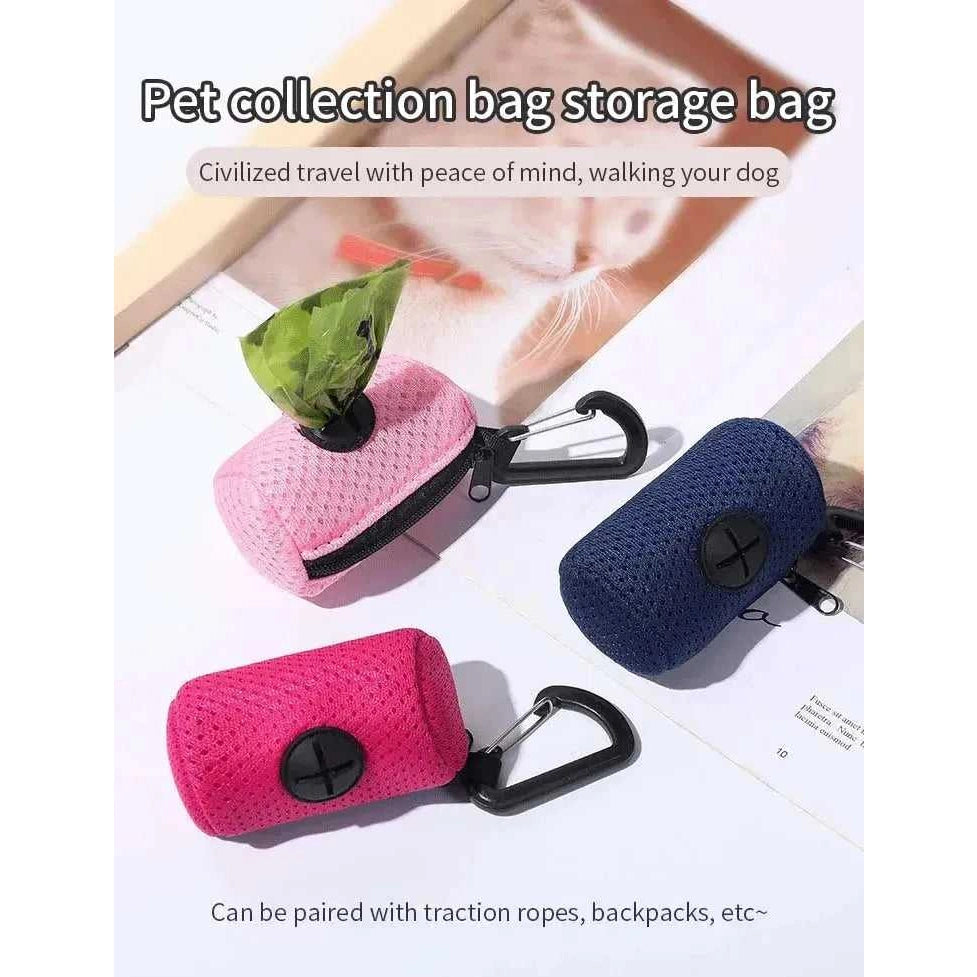 Dog Poop Bag Dispenser Hangingable Dog Waste Bag Holder Bags Dispenser for Dogs Walking Garbage Bags Dispensers Pet Supplies