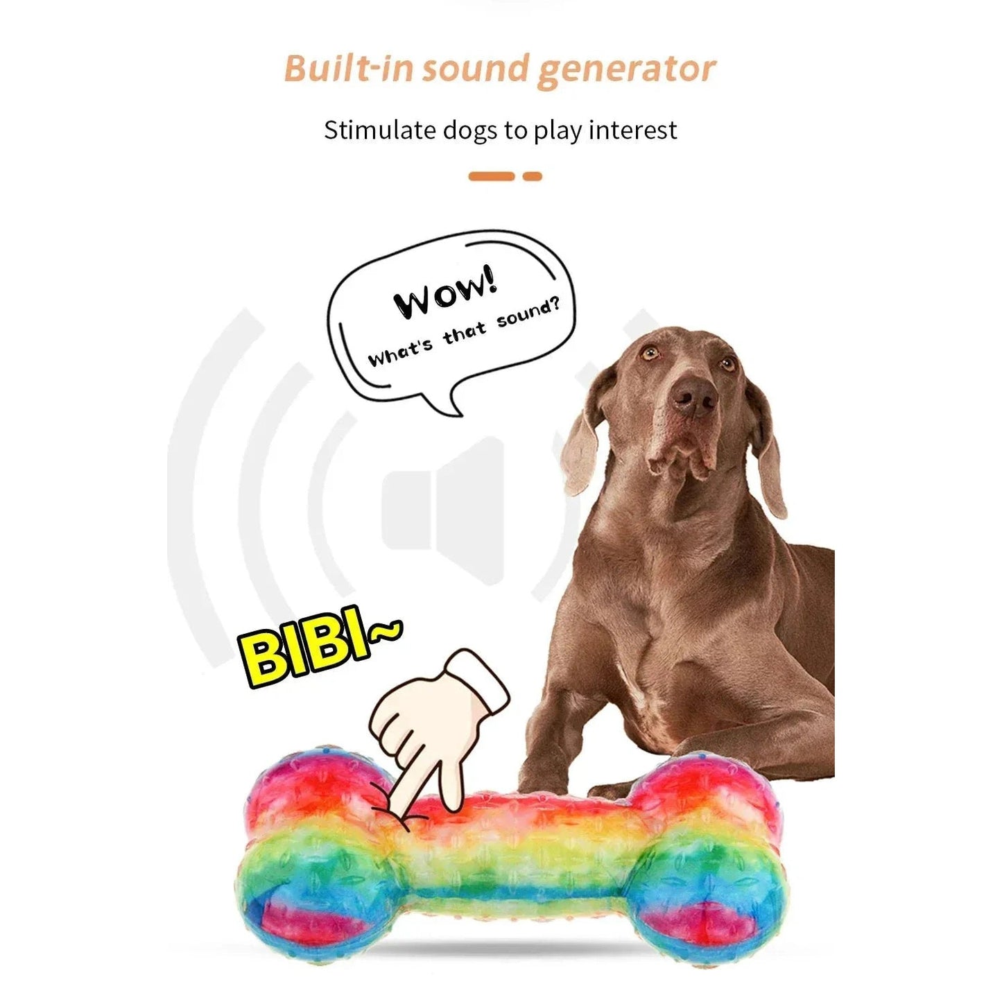 Gigwi Dog Toy G-BLINK Series Bite Resistance Bouncy Pet Chew Toy Small/Medium Dog Molar Bite Resistant Sounding Toy Pet Supplies