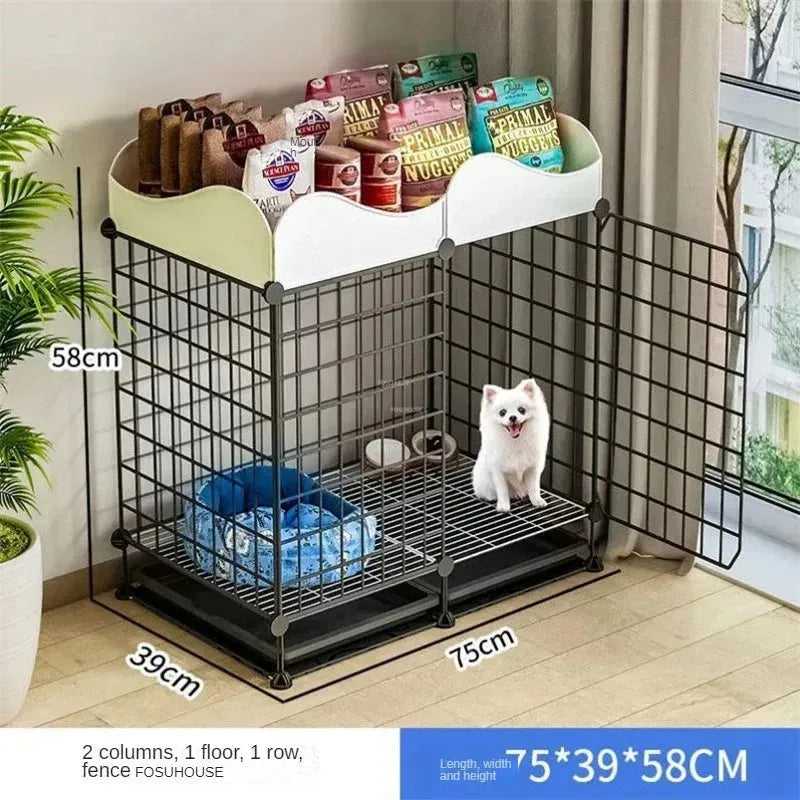 Simple Iron Living Room Dog Houses Indoor Balcony Pomeranian Teddy Dog Kennel Pet Fences Creative Home Puppy Courtyard Pet Cage