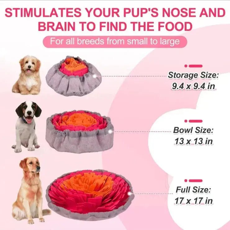 Washable Felt Pet Sniffing Pad Foldable Dog Slow Feeding Mat Toy Dog Training Snuff mat