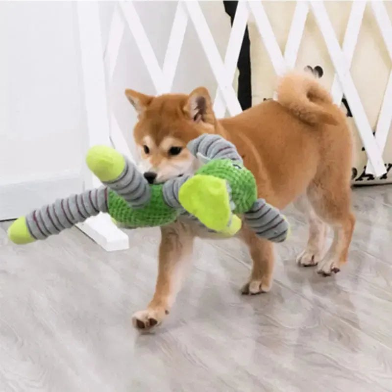 Indestructible Large Dog Sound Squeaky Toys Animals Shape Pet Soft Plush Chew Molar Training Toy Puppy Bite Teeth Dental Toys