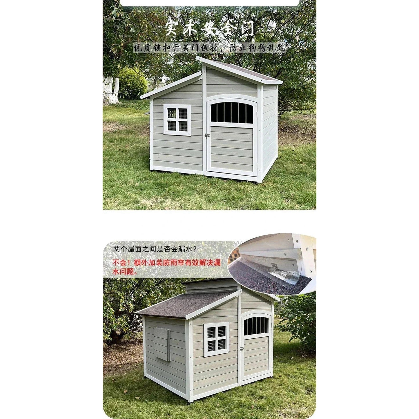 Four Seasons Universal Warm Large Dog House Wooden Dog Kennels Outdoor Rainproof Pet Kennel Indoor Garden Dog House Type Kennel