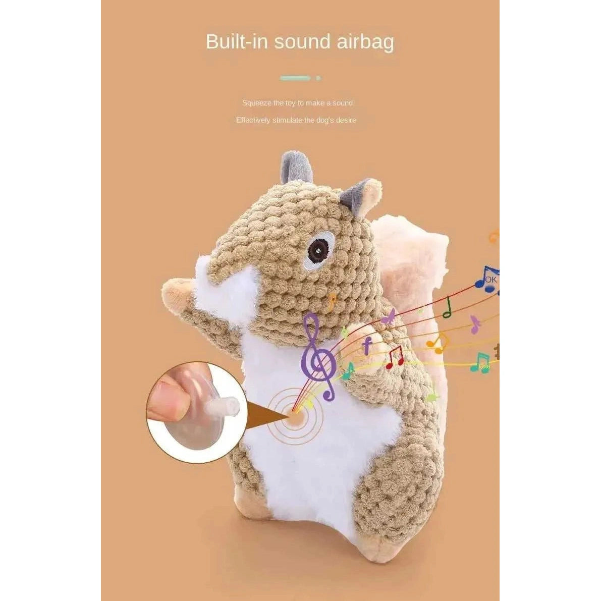 Funny Squirrel Koala Plush Dog Squeaky Toys Small Large Dogs Interactive Bite Resistant Toy Pets Accessories Supplies