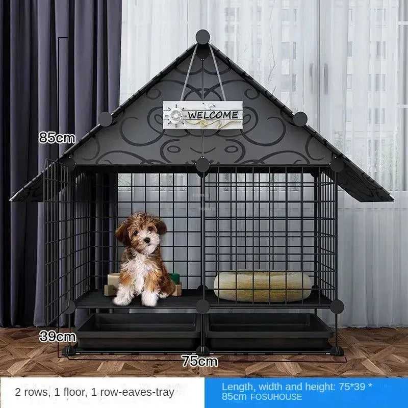 Simple Iron Living Room Dog Houses Indoor Balcony Pomeranian Teddy Dog Kennel Pet Fences Creative Home Puppy Courtyard Pet Cage