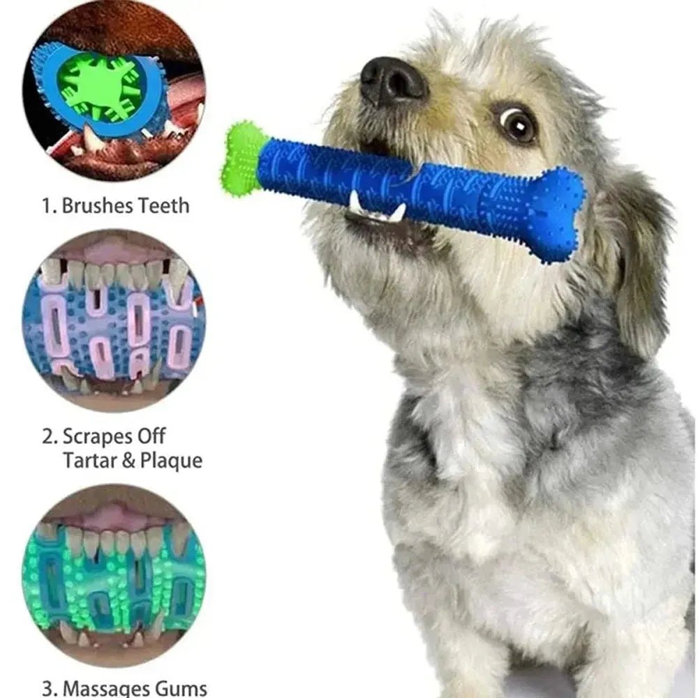 Dog Tooth Grinding Stick Food Grade Cleaning Massager Rubber Tooth Brush Chewing Toy Teeth Cleaning Pet with Slight Bite Force