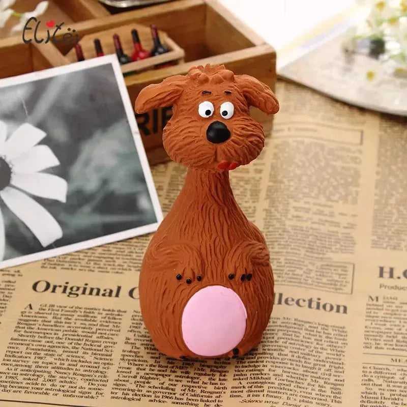 Dog Toy Squeak Latex Dog Toy Dog Cat Soft Rubber Chewy Toys Grind Teeth Pet Toys Interactive Throwing Games Chew Dog Cat Pet Toy