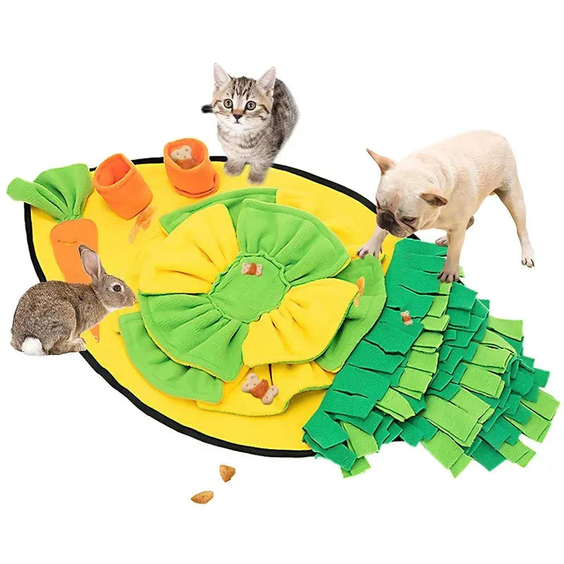 Pet Dog Snuffle Mat Nose Smell Training Sniffing Pad Dog Puzzle Toy Slow Feeding Bowl Food Dispenser Treats Pad Washable Dog toy