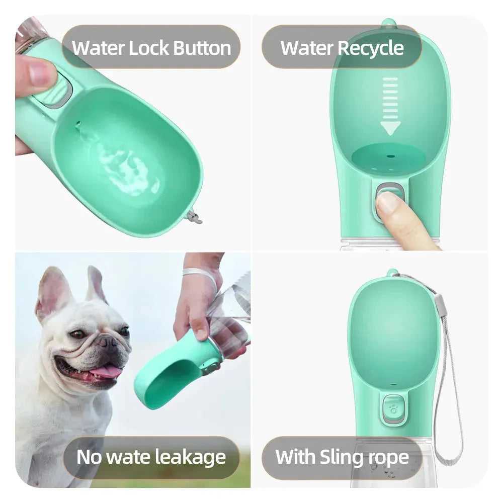 Portable Dog Water Bottle For Small Large Dogs Cat Outdoor Leakproof Walking Drinking Bowls Chihuahua French Bulldog Supplies