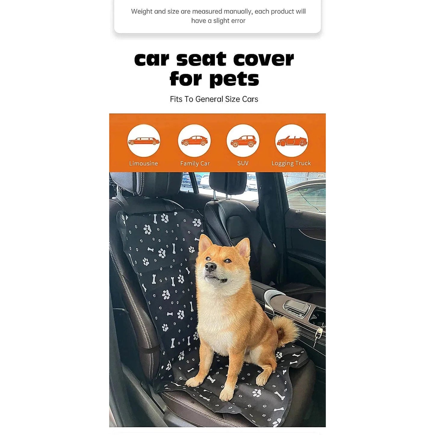 Car copilot Seat Mat Pet Carrying Rear Seat Cover Waterproof Anti-Dirty Anti-Scratch Protector Mat Cat Dog Safety Accessories