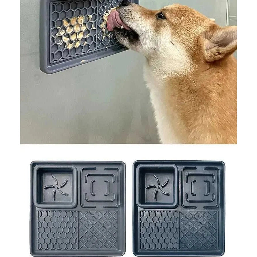 New Pet Dog Cat Tableware Anti-choking Bowl Food Grade Organosilicon Suction Cup Multifunctional Slow Food Mat Dog Licking Mat