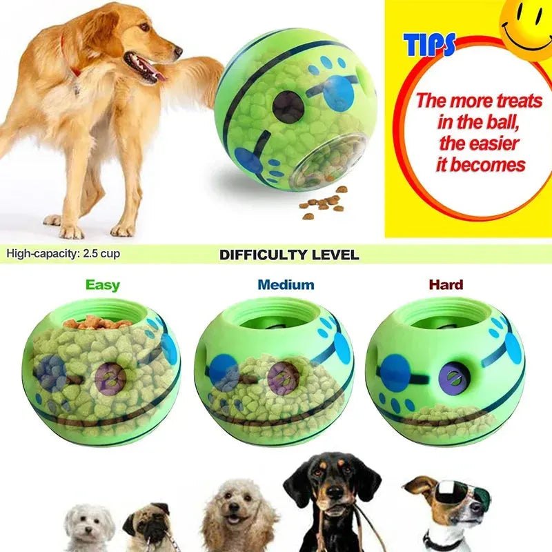 Benepaw Interactive Dog Toys Food Dispensing Treat Pet Giggle Ball Safe Dog Squeaky Puppy Puzzle Toy For Small Medium Large Dog