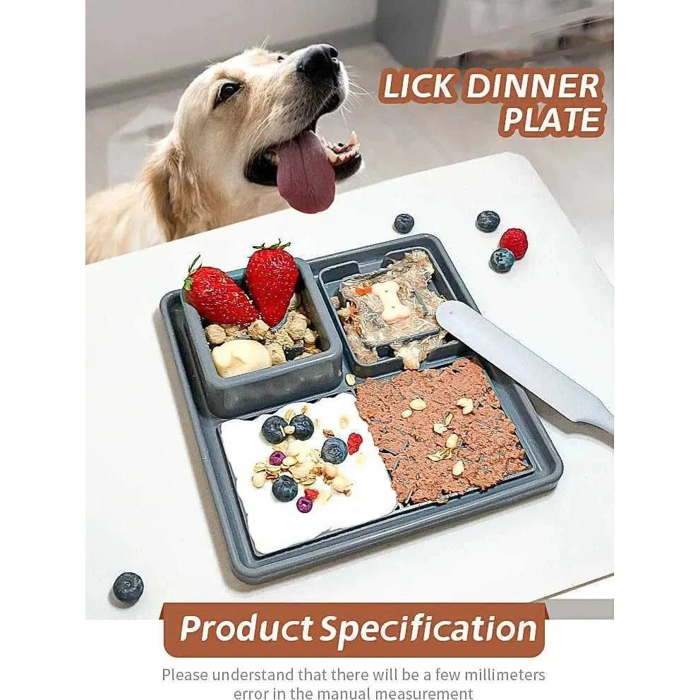 New Pet Dog Cat Tableware Anti-choking Bowl Food Grade Organosilicon Suction Cup Multifunctional Slow Food Mat Dog Licking Mat