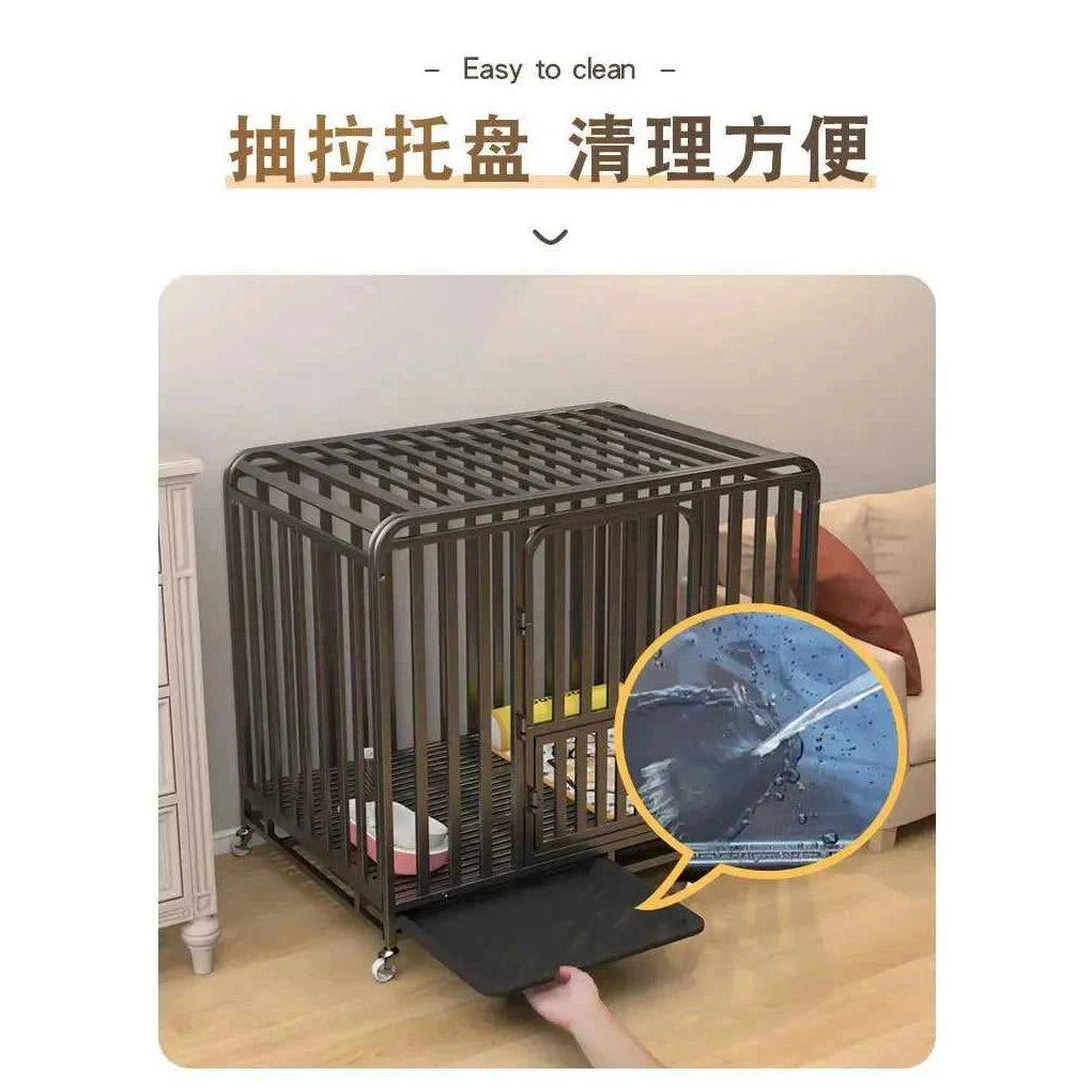 Large Dog Cages with Thickened All Square Tubes Indoor Pet Cages with Toilets Iron Cages Dog Nests