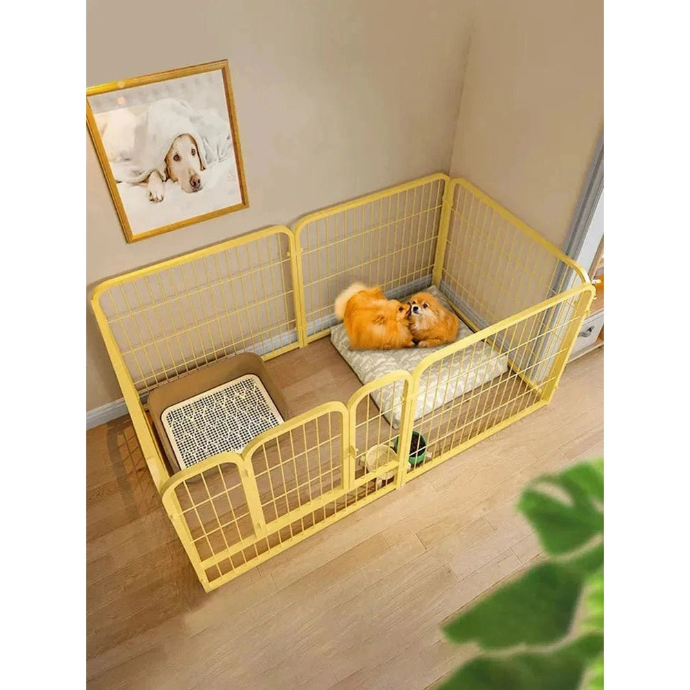 6 Panels Heavy Duty Dog Puppy Playpen Foldable Exercise Puppy Kennel Cage Metal Barrier Playpen for Dog Cat Rabbit Pet Exercise