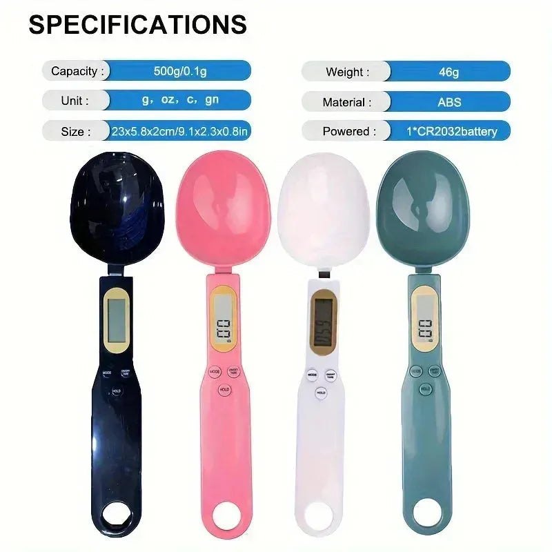 1pc 500g/0.1g Electronic Measuring Spoon Electronic Scale Household Dog Food Scale Feeding Spoon - Dog/Cat Feeder Pet Food Scale