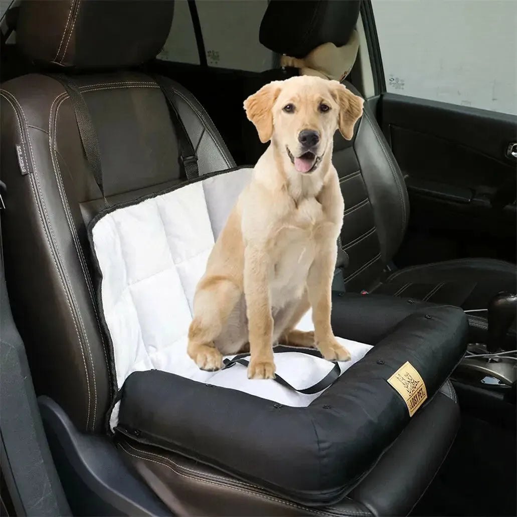 Car Seat Bed for Dog Waterproof Pet Cushion Bed Mat Dog Carrier with Removable Pad Cover and Safety Belt 3 Sizes