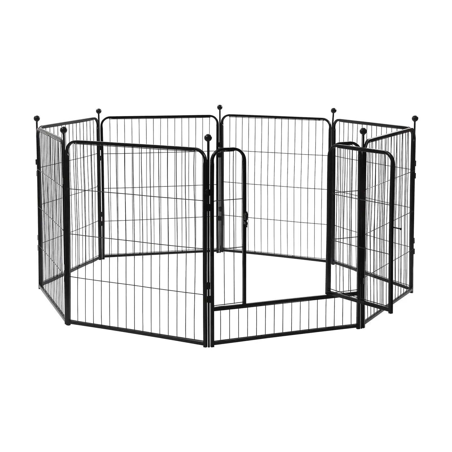 Dog Playpen Outdoor Panels Dog Pen Dog Fence Exercise Playpen with Doors for Medium/Small Dogs, Pet Puppy Playpen for RV Camping