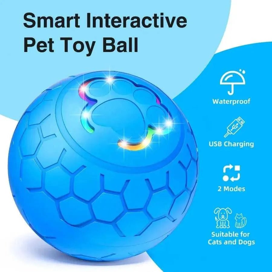 Pet Dog Toy Ball Smart Interactive Rechargeable Automatic Jumping Rolling Moving Ball with 2 Modes Motion Activated Dog Cat Toys