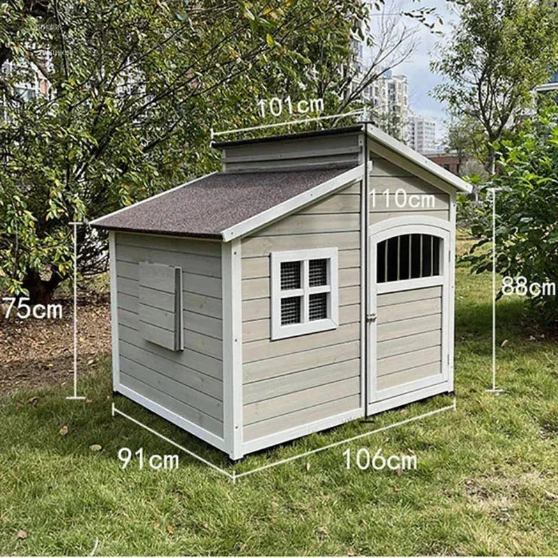 Four Seasons Universal Warm Large Dog House Wooden Dog Kennels Outdoor Rainproof Pet Kennel Indoor Garden Dog House Type Kennel