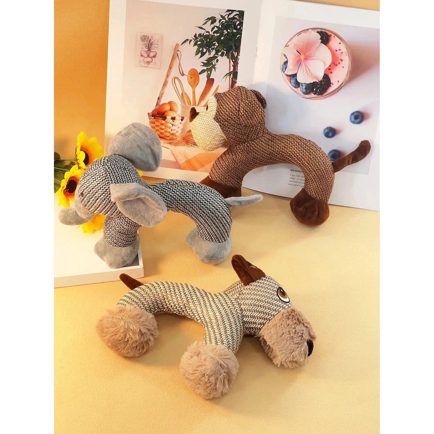 A dog toy cat voice relief from hi artifact bite-resistant pet teeth cleaning pet plush toys