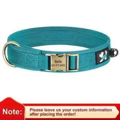 Regal Paws Personalised Leather Dog Collar with Free Engraving