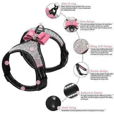 Enchanted Elegance Reflective Dog Harness