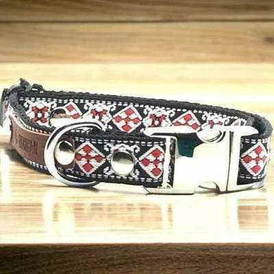 Elegance Engraved Designer Cotton Dog Collar