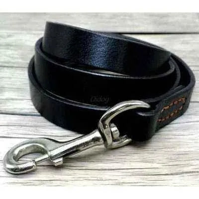 Luxury Genuine Leather Dog Leash for Sophisticated Canine Companions