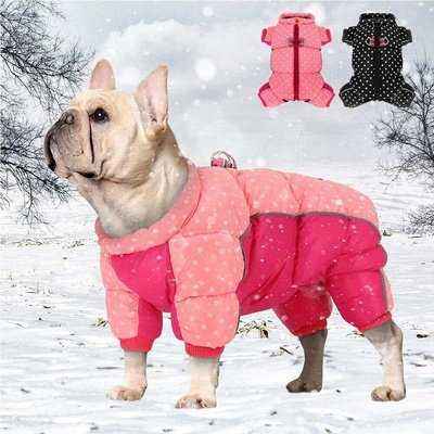Reflective Dog Winter Clothes Coat Warm Dogs Down Jacket Jumpsuit Male/Female Pet Clothing Point Outfit For Small Medium Dogs - Finnigan's Play Pen