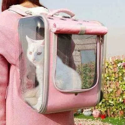 Opulent Paws Pet Carrier for Yorkie Chihuahua in Pink and Gray