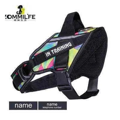 Luxury Reflect Collection Nylon Personalised Dog Harness by KOMMILIFE