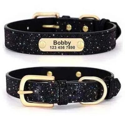 Luxury Sequin Sparkle Personalised Pet ID Collar