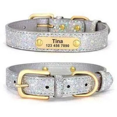 Luxury Sequin Sparkle Personalised Pet ID Collar