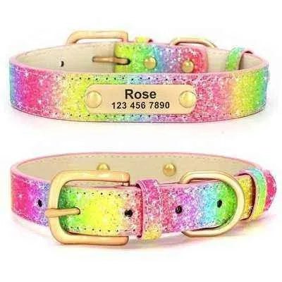 Luxury Sequin Sparkle Personalised Pet ID Collar